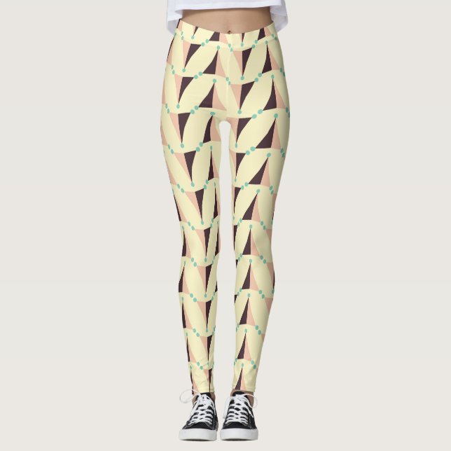 Legging Geometric pattern in retro vibe (Frente)