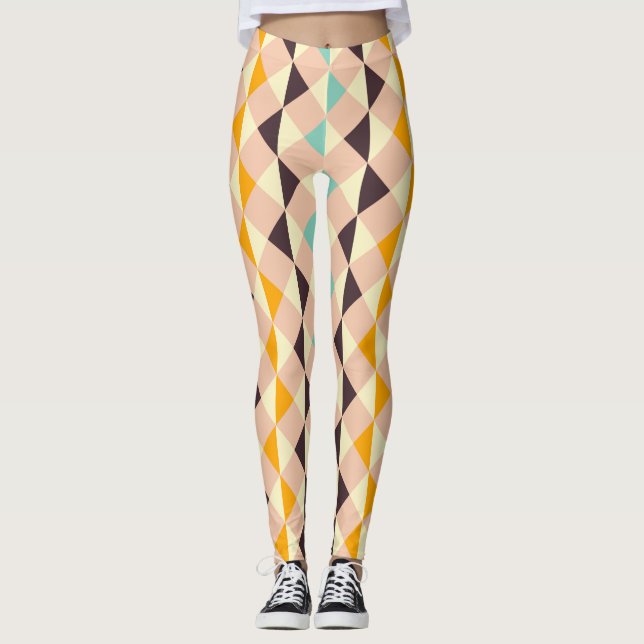 Legging Geometric pattern overlapping diamonds & triangle (Frente)