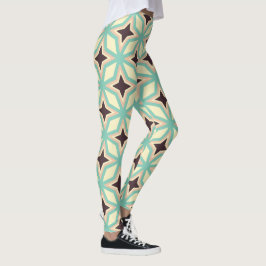 Legging Geometric pattern with alternating dark star shape