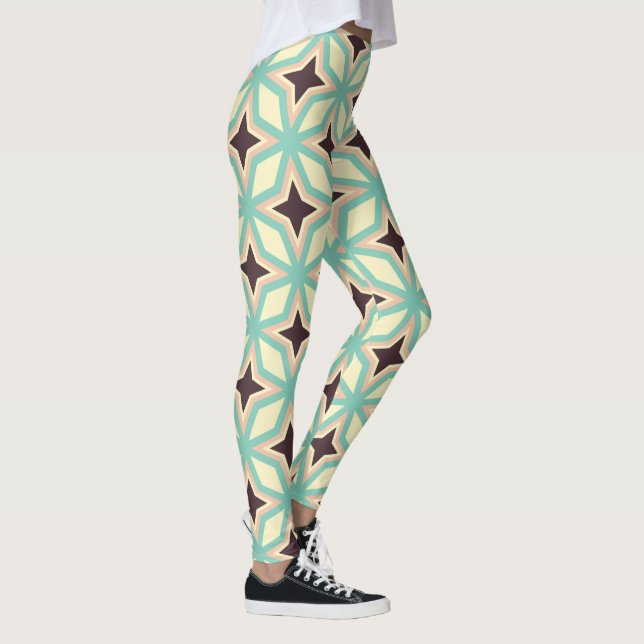 Legging Geometric pattern with alternating dark star shape (Direita)