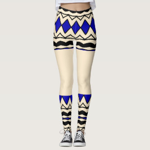 Legging Geométrico Azul Africano