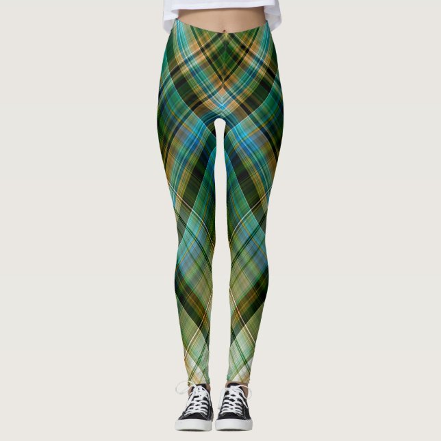 Legging Geométrico azul verde (Frente)