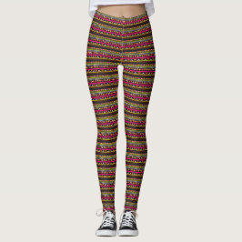 Legging geométrico café