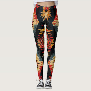 Legging Geométrico com Design inspirado na América Nativa