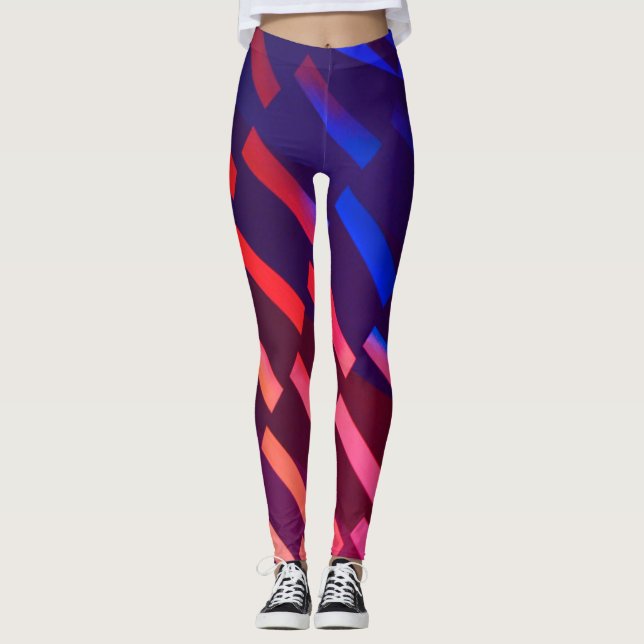 Legging Geométrico Diagonal Elegante - (Frente)