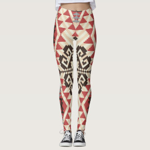 Legging Geométrico Étnico: Abstrato sem costura