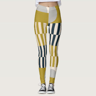 Legging Geométrico moderno, padrão retrô escandinavo