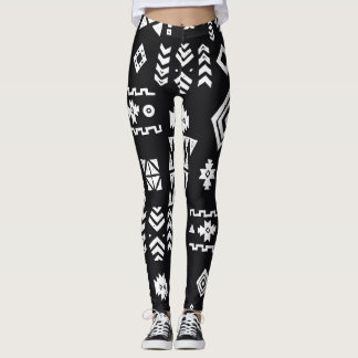 Legging Geométrico tribal: fundo sem costura na moda.