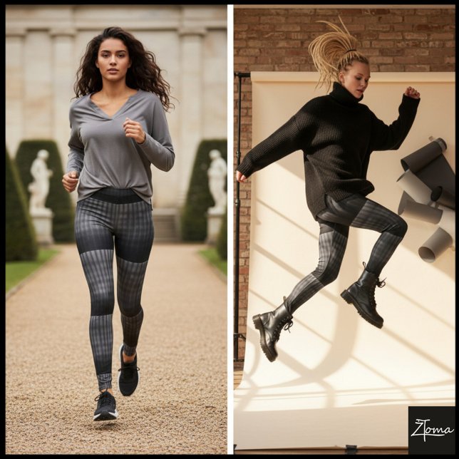 Legging geometry and contrast. This black and white (Criador carregado)