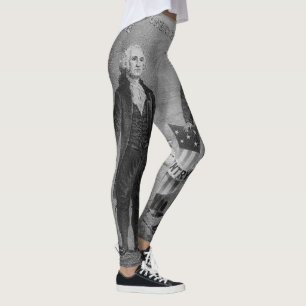 Legging George Washington Abraham Lincoln Patriótico 4 de