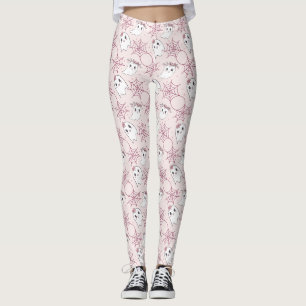 Legging Ghost e padrão teórico do Dia das Bruxas em Cute (