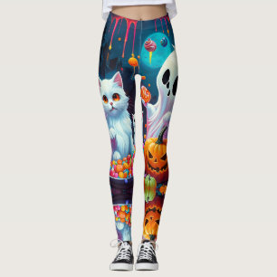 Legging Ghost Kitten Pumpkin Candy Halloween