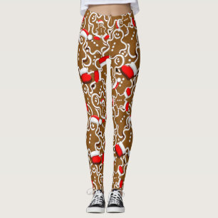 Legging Gingerbird Man Christmas Papai Noel