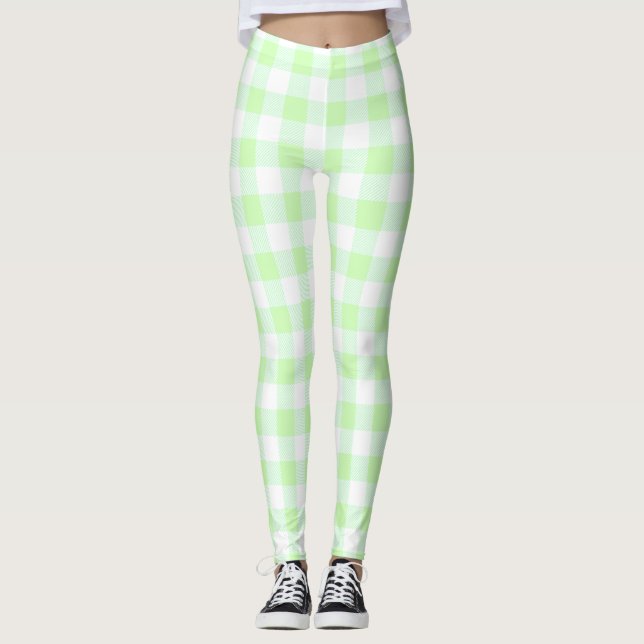 Legging Gingham Check Light Green (Frente)