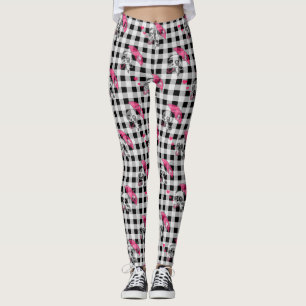 Legging Gingham Preto E Branco