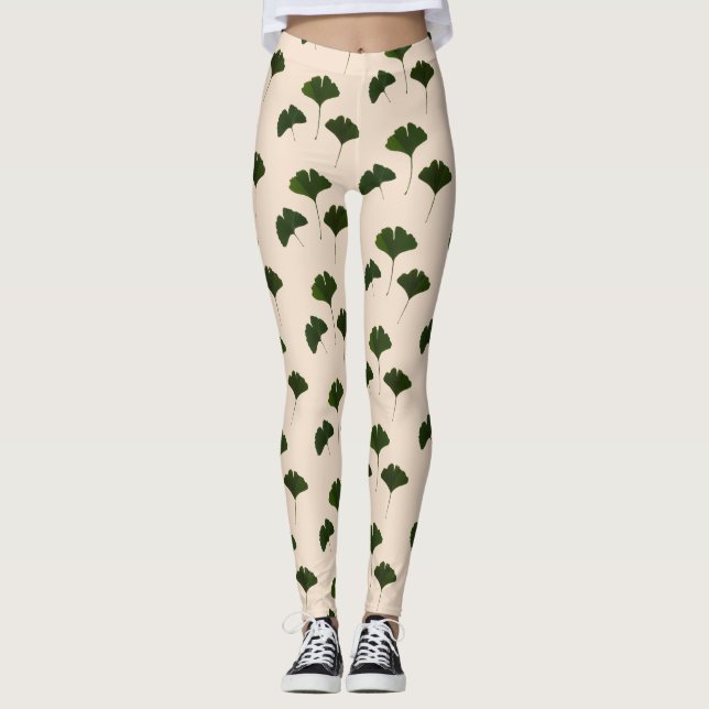 Legging Ginkgo Biloba deixa legenda de padrão (Frente)