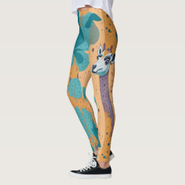 Legging Girafa Colorida Colorida Chic Savanna Safari Selva
