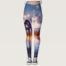 Legging Girafa Cósmica - Luzes das Pernas Sunitas Africana