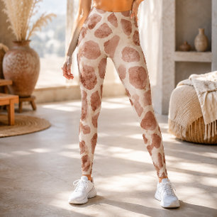 Legging Girafa Estampa Animal Aquarela Rústica