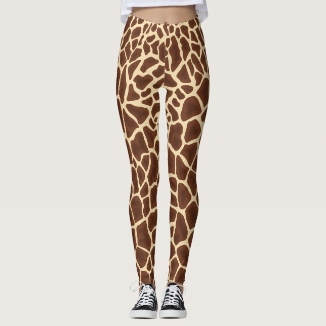 Legging Girafa nódoas pressões (Frente)