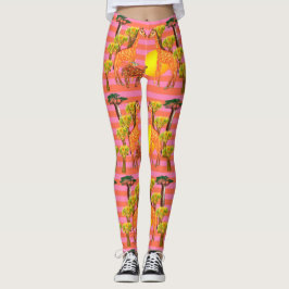 Legging Girafas e coxas do camelo