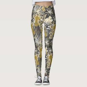 Legging Girafas na floresta noturna.