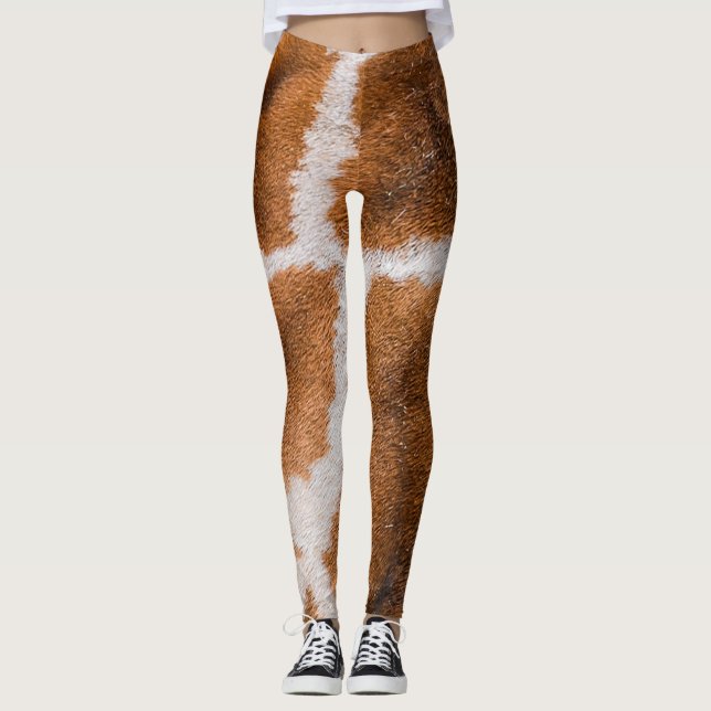 Legging Giraffe Skin: Textura Realista Animal (Frente)