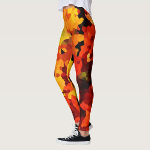Legging Girassóis alaranjados e amarelos