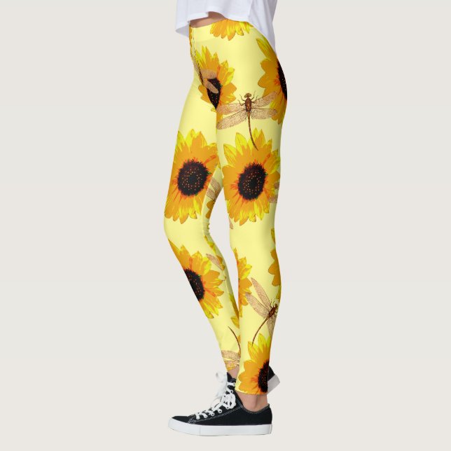 Legging Girassóis E Dragas, (Esquerda)