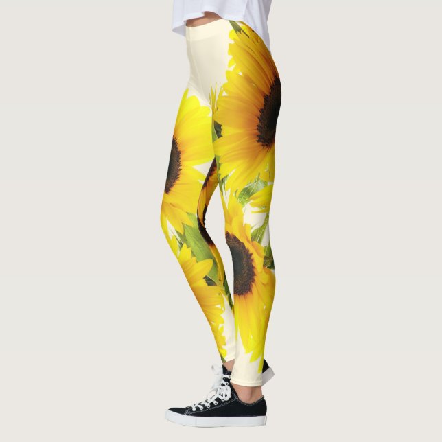 Legging Girassol Amarelo de Verão (Esquerda)