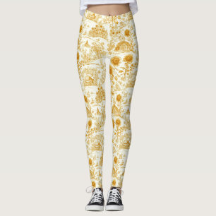 Legging Girassol Campo Vintage Toile Amarelo (1)