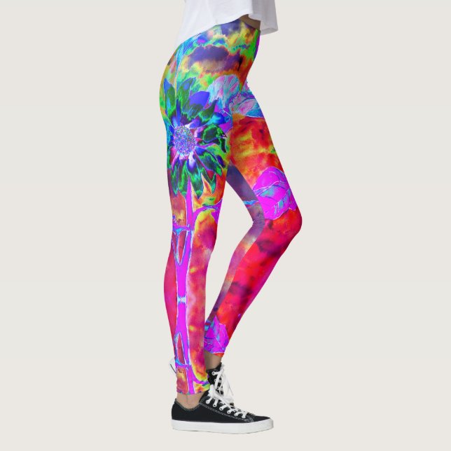 Legging girassol chakra, psíquico, abstrato (Direita)
