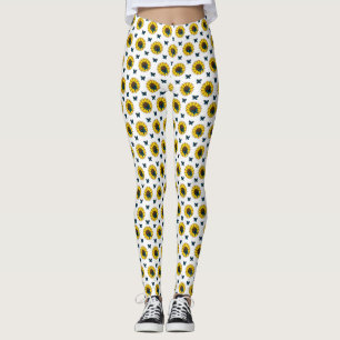 Legging Girassol e Borboleta Azul