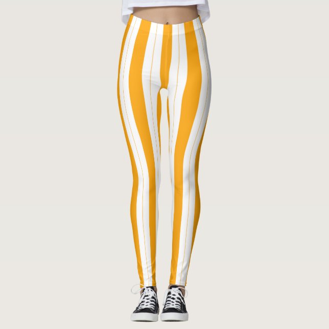 Legging Girassol Laranja Amarelo Listrado  (Frente)