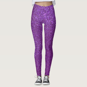 Legging Girly Sparkly Royal Purple Glitter