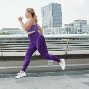 Legging Giro-Giro-Roxo-Corpo-Giro Yoga Mulheres Coxas