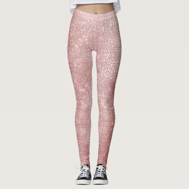 Legging Glam Blush Glitzy Sparkle Rosa (Frente)