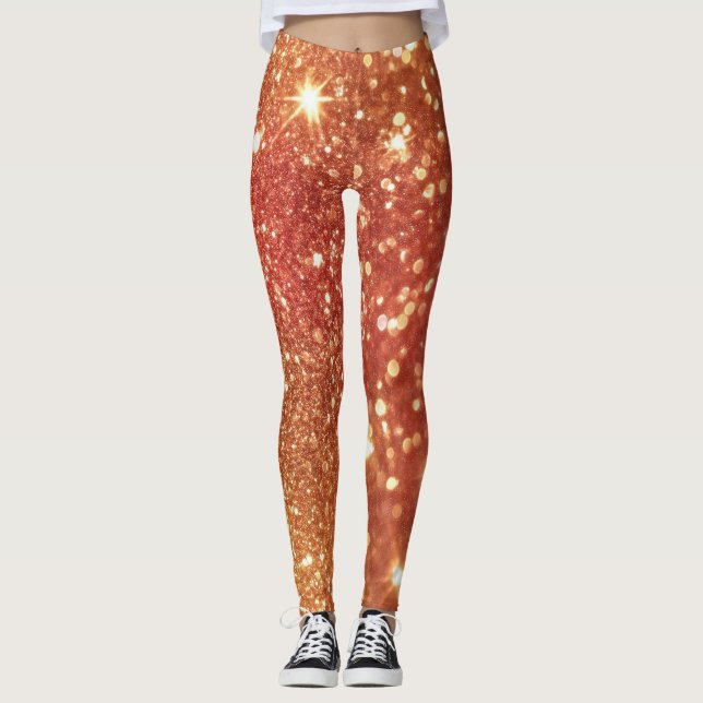Legging Glam gold gliter (Frente)