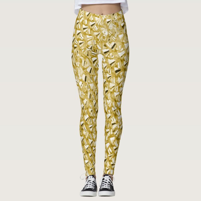 Legging Glam gold gliter (Frente)