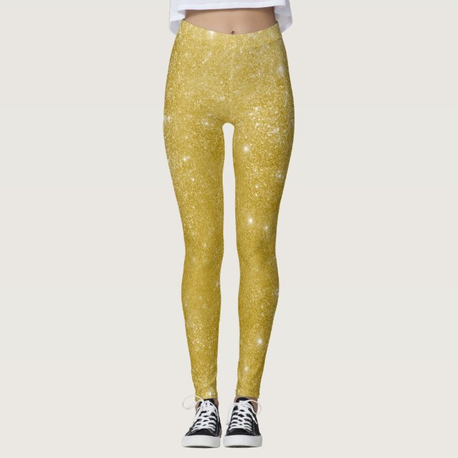 Legging Glam gold gliter (Frente)