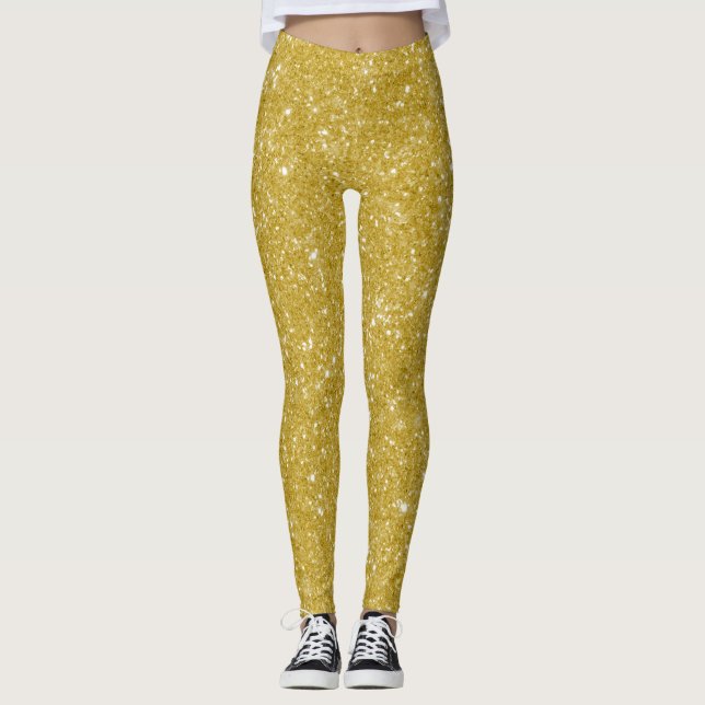 Legging Glam gold gliter (Frente)
