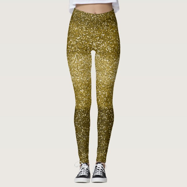 Legging Glam gold gliter (Frente)