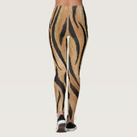 Glam Tiger Impressão Wild Cat Animal Patterno Faux