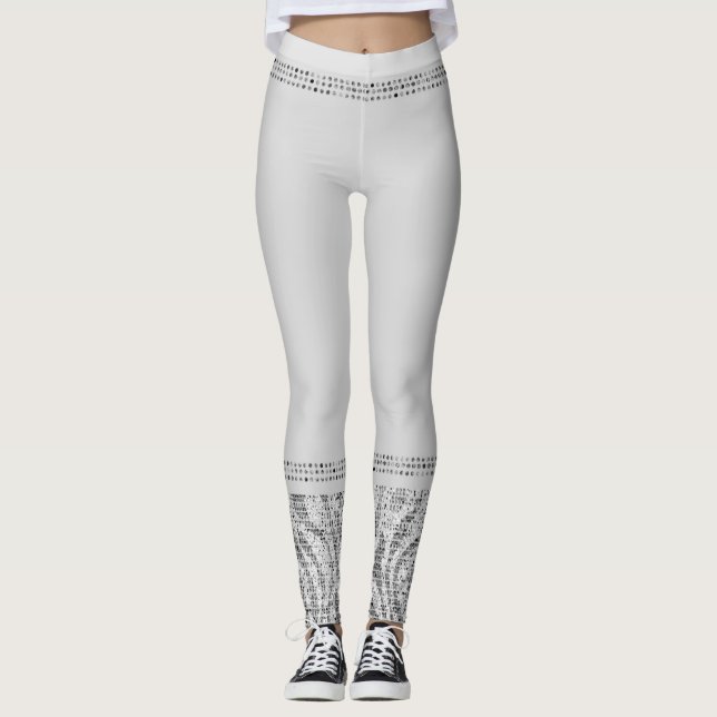 Legging Glama Exótico Impressão Selvagem de Zebra Silver B (Frente)