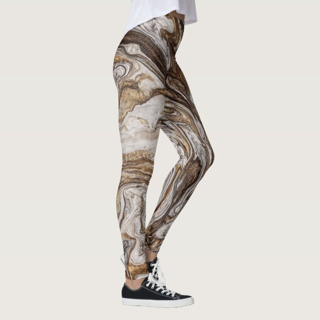 Legging glamour 001 cores marrons líquidas (Direita)