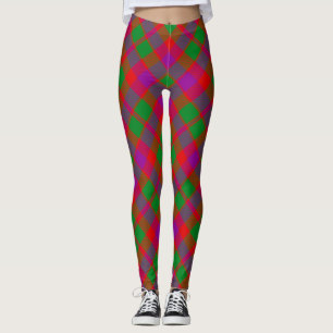 Legging Glasgow Tartain Xadrez Vermelha Verde Roxo
