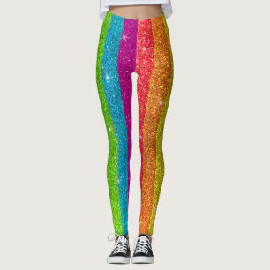 Legging Glitter Arco-Íris Sinalizador Casamento