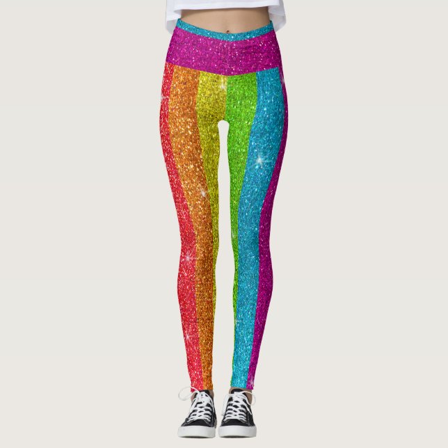 Legging Glitter Arco-Íris Sinalizador Casamento (Frente)