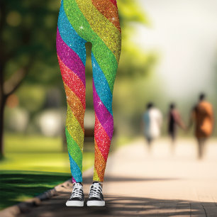 Legging Glitter Arco-Íris Sinalizador Casamento
