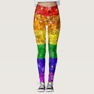 Legging Glitter Arco-Íris Sinalizador Casamento